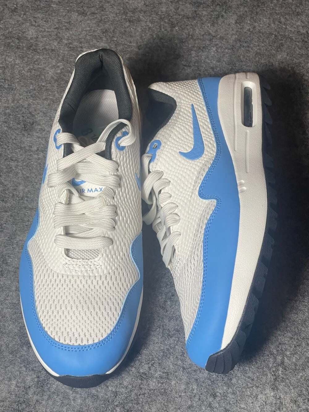 Nike Air Max 1 G Golf Shoes White University Blue CI7576-101